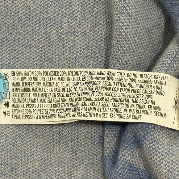 Forever 21 Daisy Crop Cardigan Cream Blue Small Preppy Twee Coquette Spring Chic - Picture 8 of 9